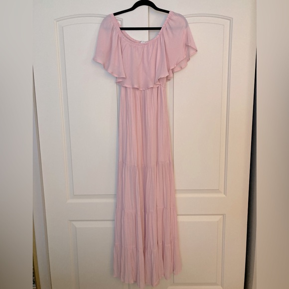 Forever 21 Pink Maxi Tiered Dress - Picture 1 of 3